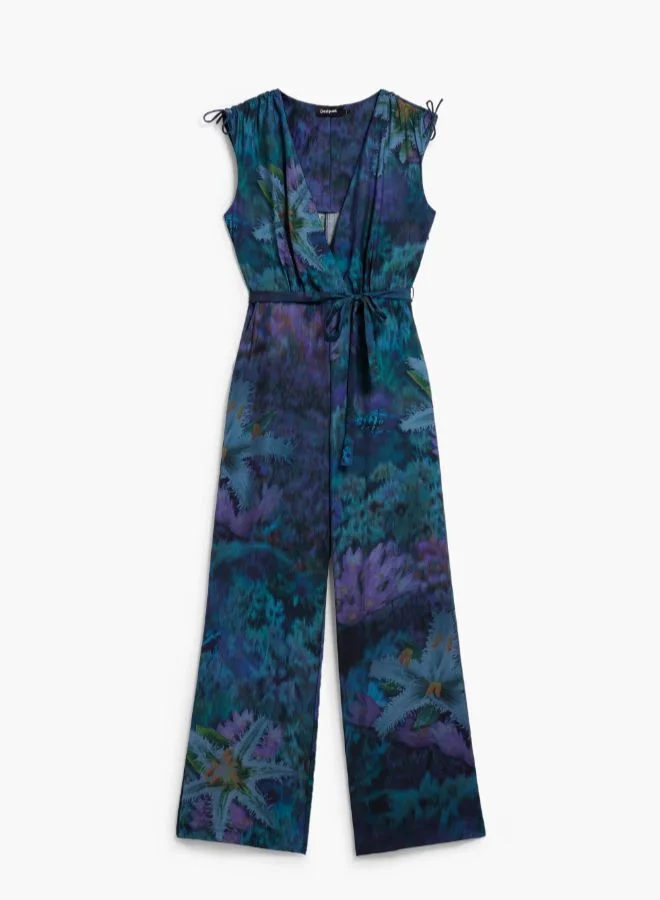 DESIGUAL Blue Night Garden Jumpsuit for Women | Best Price UAE
